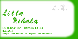 lilla mihala business card